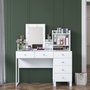 Hanah Home Mesa de Maquillaje BJ141 - 3837 Blanca con 9 Focos
